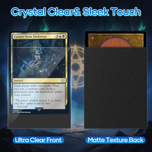 Mlikero 1000 Counts Black Card Sleeves, Matte Card Sleeve Deck Card Protectors, Trading Card Sleeves Fit for MTG, TCG and Sports Cards - Image 2