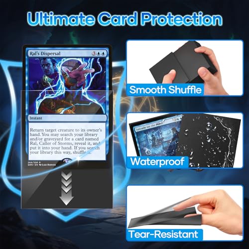 Mlikero 1000 Counts Black Card Sleeves, Matte Card Sleeve Deck Card Protectors, Trading Card Sleeves Fit for MTG, TCG and Sports Cards - Image 4