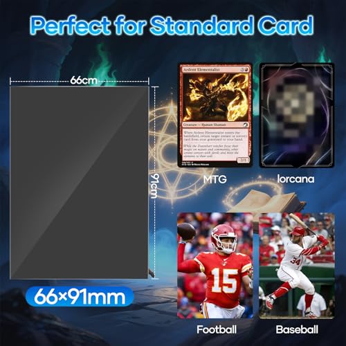 Mlikero 1000 Counts Black Card Sleeves, Matte Card Sleeve Deck Card Protectors, Trading Card Sleeves Fit for MTG, TCG and Sports Cards - Image 5