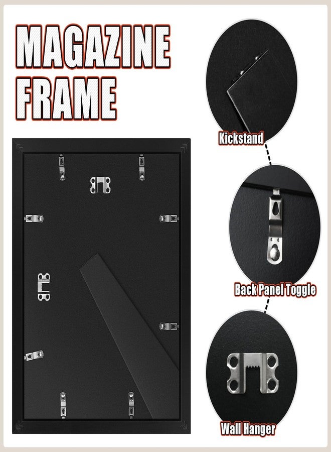 tutata Sports Magazine Frame, Fits Measuring 8.0 x 10.5 or 8.5 x 11.25 Inches Magazine Display, Deep Frame Moulding, (Black, Black Mat) - Image 3
