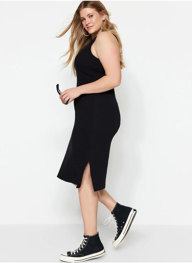 Trendyol Curve Side Slit Knitted Dress