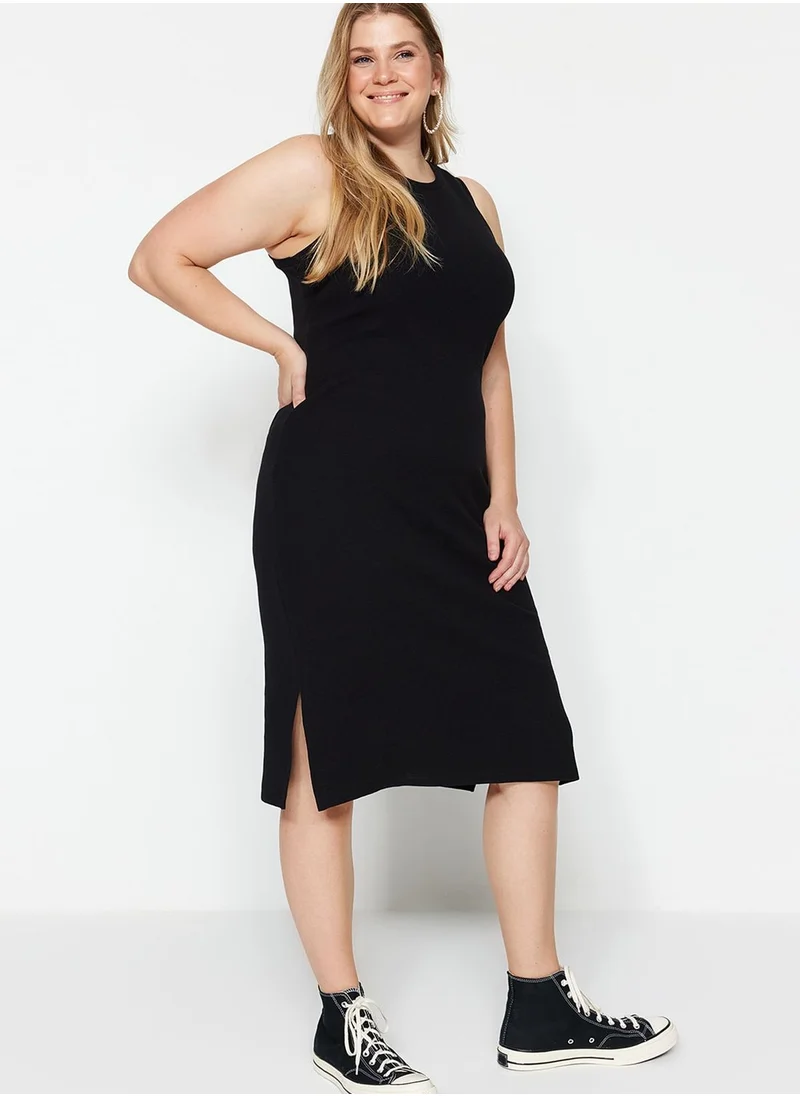 Trendyol Curve Side Slit Knitted Dress