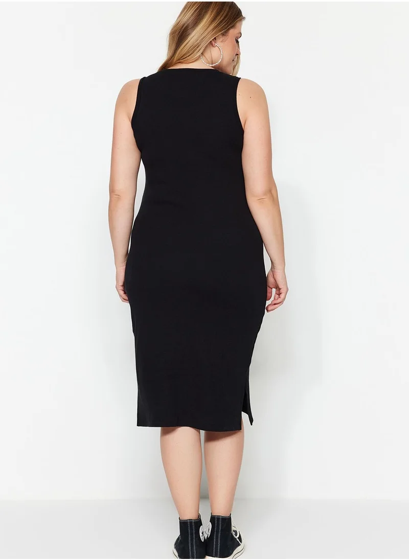 Trendyol Curve Side Slit Knitted Dress