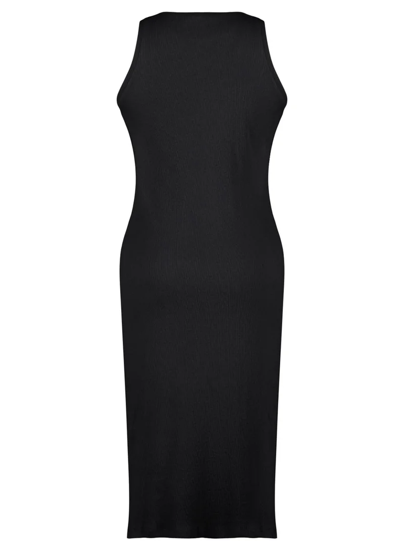 Trendyol Curve Side Slit Knitted Dress