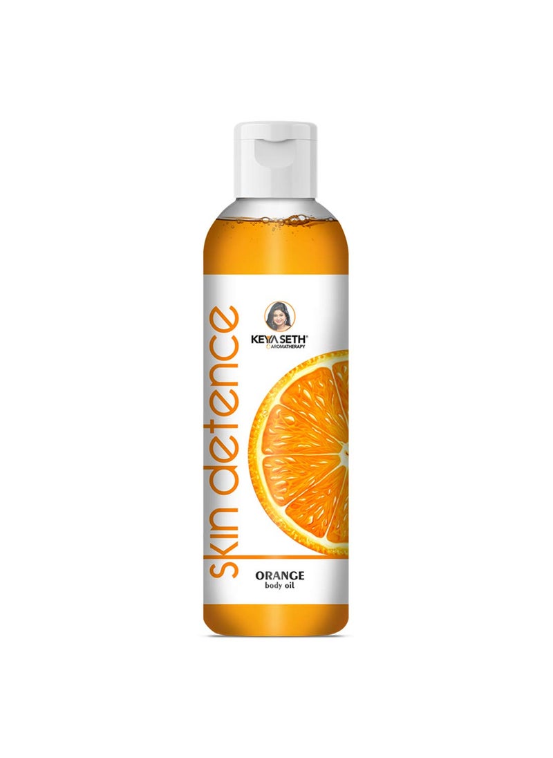 KEYA SETH AROMATHERAPY, DEVICE OF DROP Keya Seth Aromatherapy Skin Defence Orange Body Oil Skin Lightening Rejuvenating NonSticky for Daily Use After Bath Massage Oil Enriched with Orange Vitamin C 200ml  - Image 1