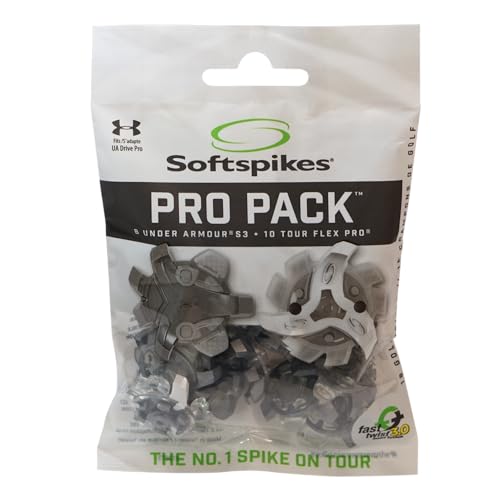 SoftSpikes Under Armour S3/Tour Flex Pro Pack - 18 Count, Silver/White - Image 1