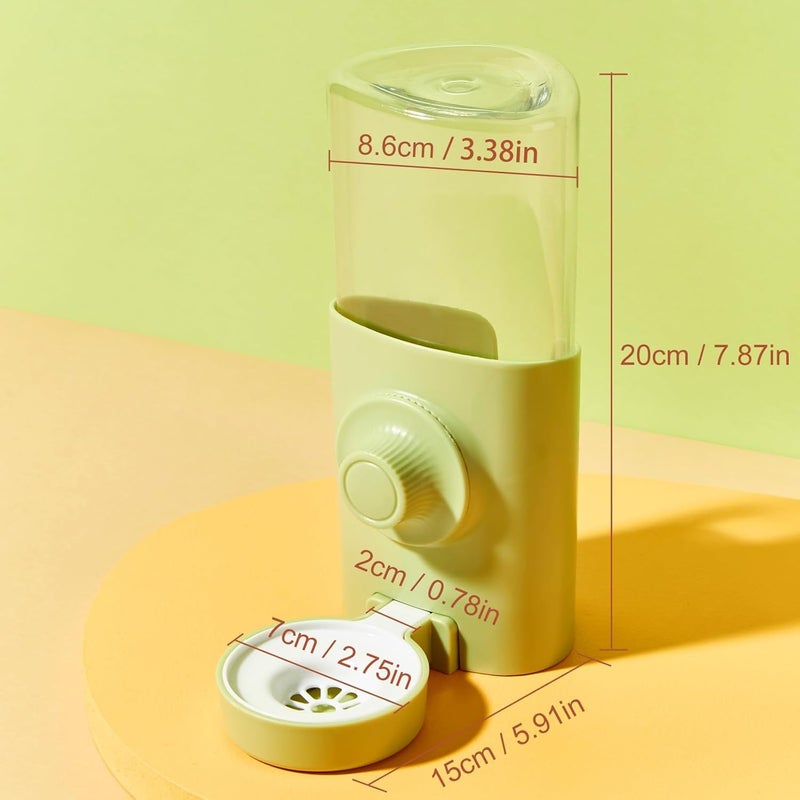 SWIUKPHE 600ml/21oz Hanging Rabbit Water Bottle, Pet Water Dispenser Feeder for Bunny, Puppy, Cat, Chinchilla, Ferret, Squirrel, Hedgehog, Green, Middle East Fit - Image 4