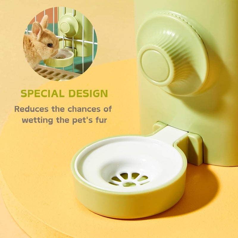 SWIUKPHE 600ml/21oz Hanging Rabbit Water Bottle, Pet Water Dispenser Feeder for Bunny, Puppy, Cat, Chinchilla, Ferret, Squirrel, Hedgehog, Green, Middle East Fit - Image 2