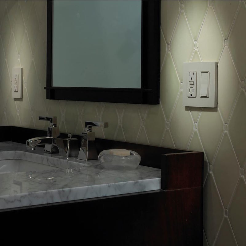 LUTRON لوحة غطاء مفتاح الضوء لوتрон كلارو، لوحة حائط 2 مجموعة، لمفاتيح الضوء الزخرفية، غطاء مفتاح الضوء المتأرجح، غطاء مخرج، غطاء لوحة مفتاح بدون براغي، لامع، CW-2-SS، فولاذ مقاوم للصدأ - Image 4