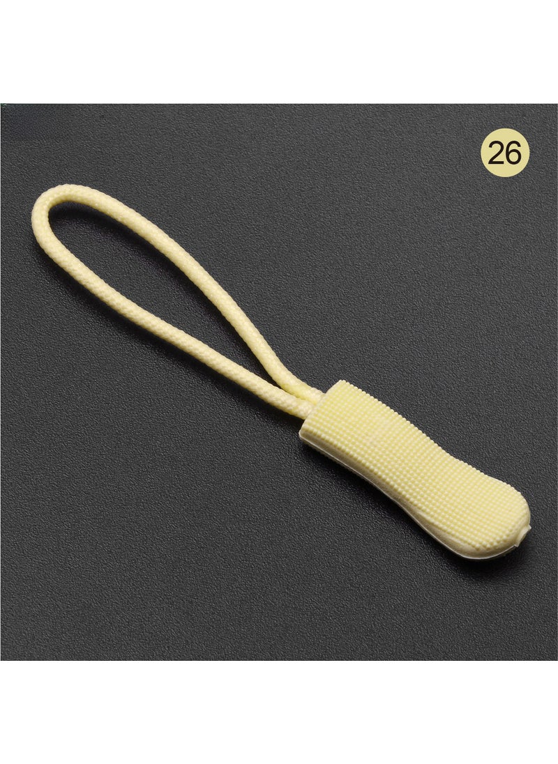 Generic TPU Zipper Pulls Cord Zip Tags for Bags 26# beige 