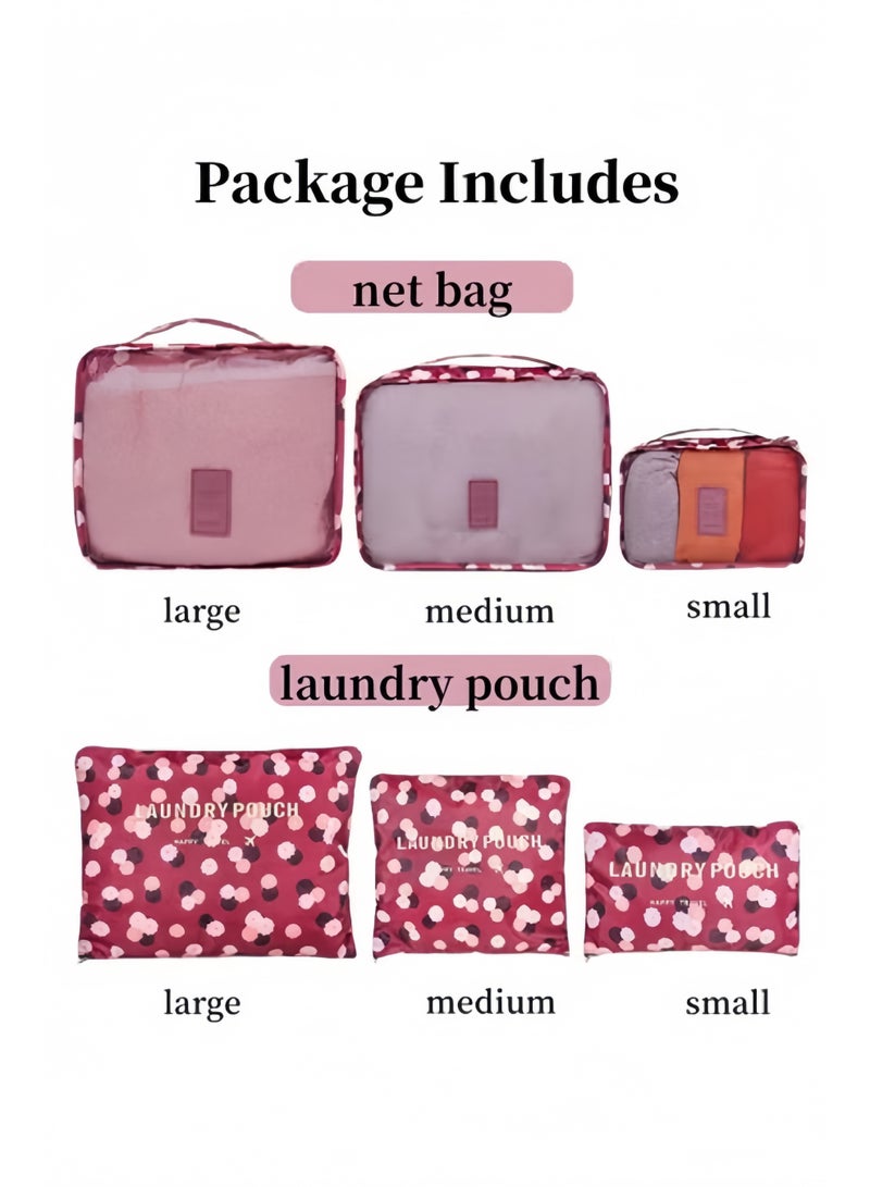 Halamodo 6PCS Packing Cubes for Travel Carry On Luggage Organizer Hanging Travel Toiletry Bag Cosmetic Organizer Makeup Pouch Lightweight Travel Essential Bag - Image 5