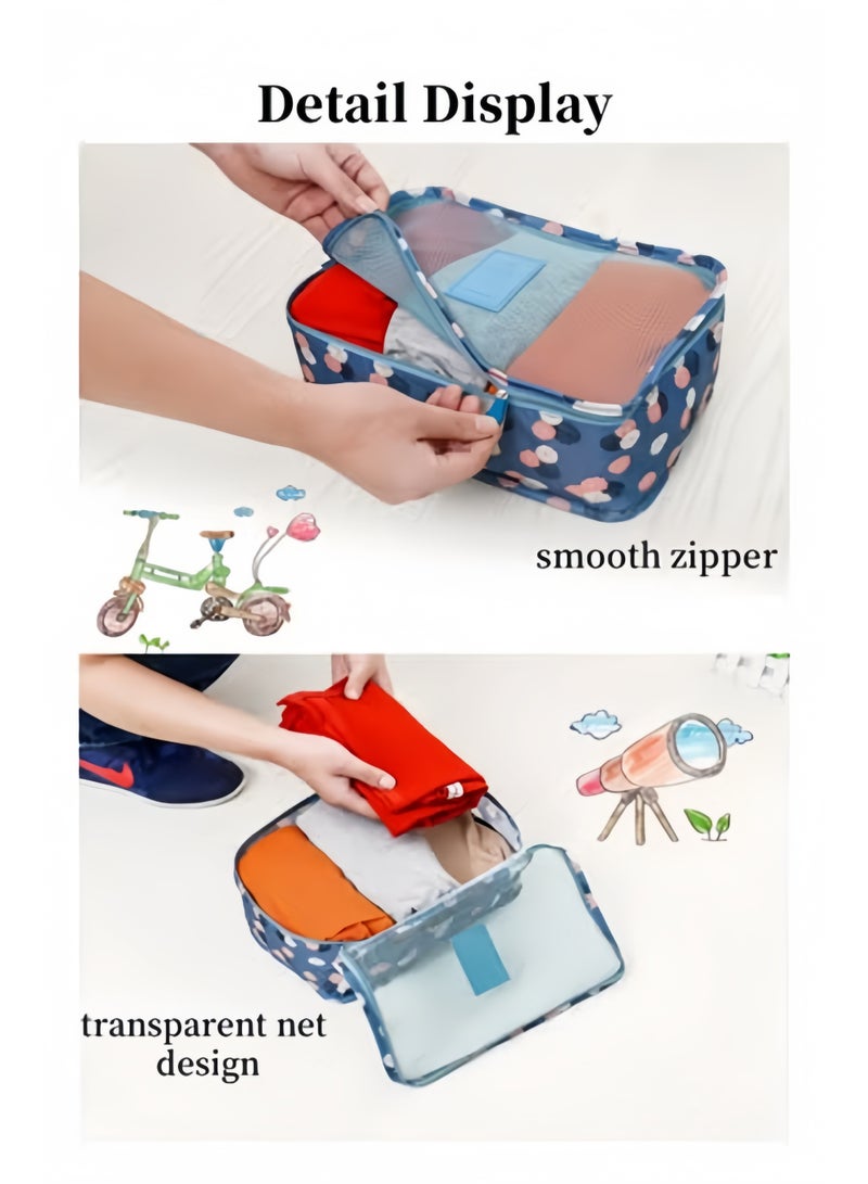 Halamodo 6PCS Packing Cubes for Travel Carry On Luggage Organizer Hanging Travel Toiletry Bag Cosmetic Organizer Makeup Pouch Lightweight Travel Essential Bag - Image 4