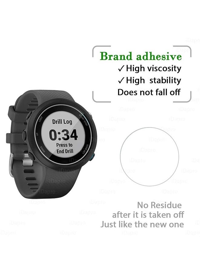 iDaPro - [4 Pack] Screen Protector for Garmin Forerunner 255/255 Music 46mm Smartwatch + Silicone Anti-dust Plugs Tempered Glass Anti-Scratch Bubble-Free - Image 1