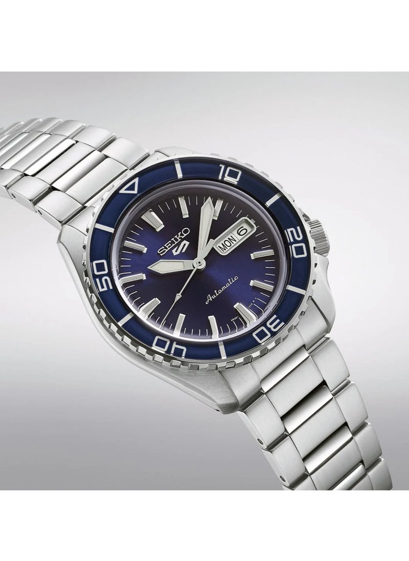 Seiko Men's New 5 Sports Blue Dial Automatic Watch - SRPK97K1  - Image 3