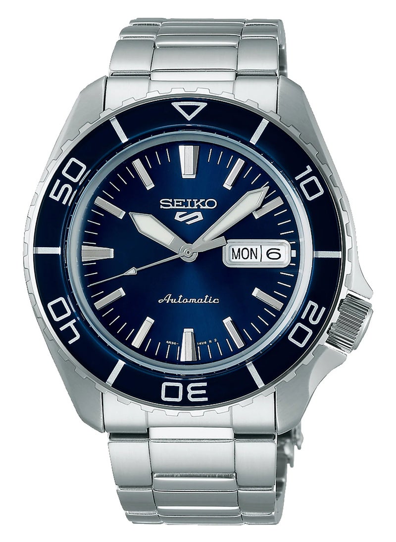 Seiko Men's New 5 Sports Blue Dial Automatic Watch - SRPK97K1  - Image 1