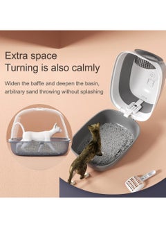 Rock Pow Cat Litter Box Fully Enclosed, Foldable Litter Box with Ultraviolet Germicidal Lamp,Portable Kitty Litter Box with Cat Litter Scoop (Fully Enclosed Foldable (with sterilization lamp))  - Image 5