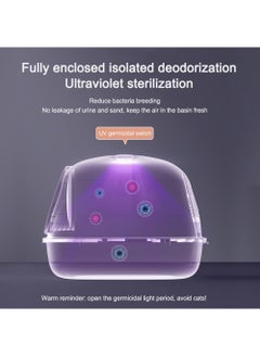 Rock Pow Cat Litter Box Fully Enclosed, Foldable Litter Box with Ultraviolet Germicidal Lamp,Portable Kitty Litter Box with Cat Litter Scoop (Fully Enclosed Foldable (with sterilization lamp))  - Image 4
