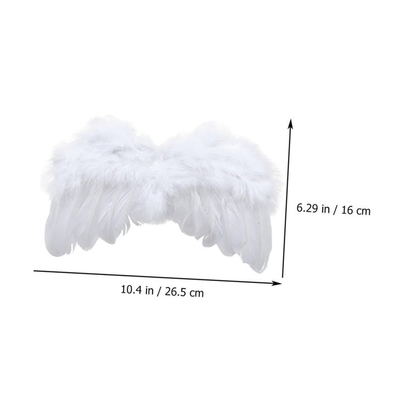 POPETPOP Newborn Leaf Headband And Angel Wing Photo Props Set For Shower Photography Soft Lightweight Wing Accessories In Light And Leafy Colors - Image 3