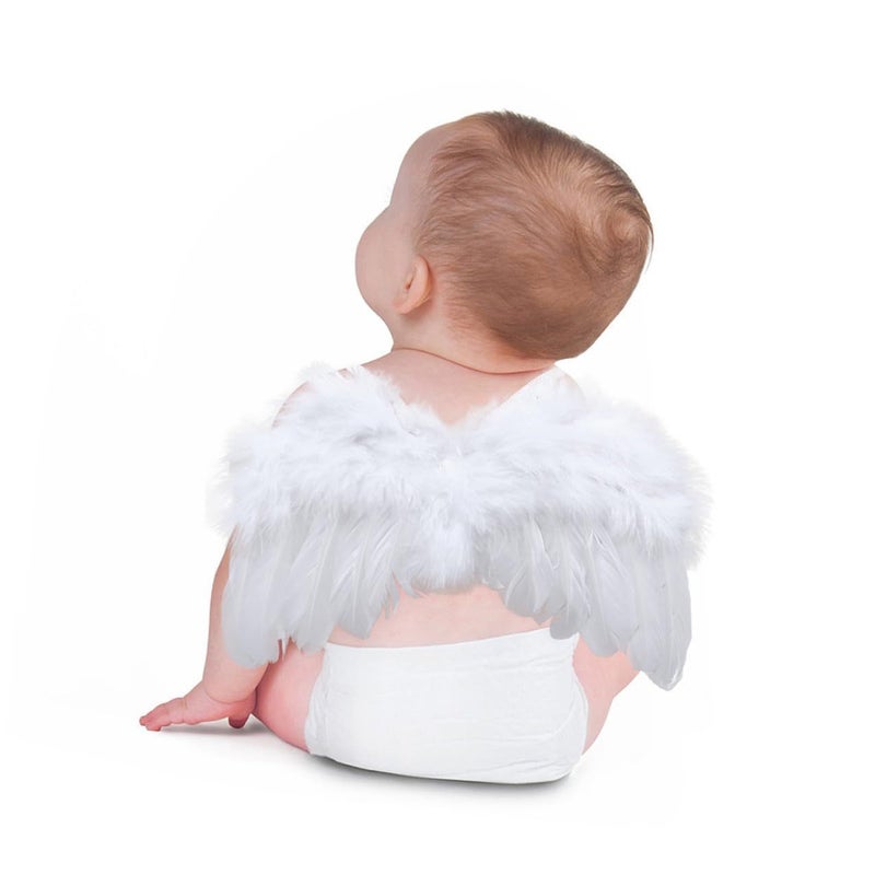 POPETPOP Newborn Leaf Headband And Angel Wing Photo Props Set For Shower Photography Soft Lightweight Wing Accessories In Light And Leafy Colors - Image 5