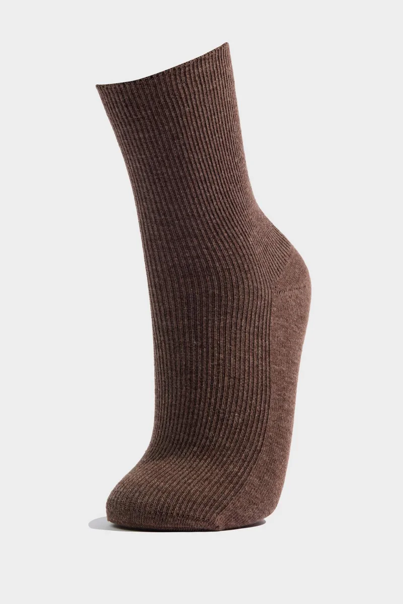 Defacto  Woman Embroidered 3 Piece Cotton Long Socks for Women | Best Price UAE