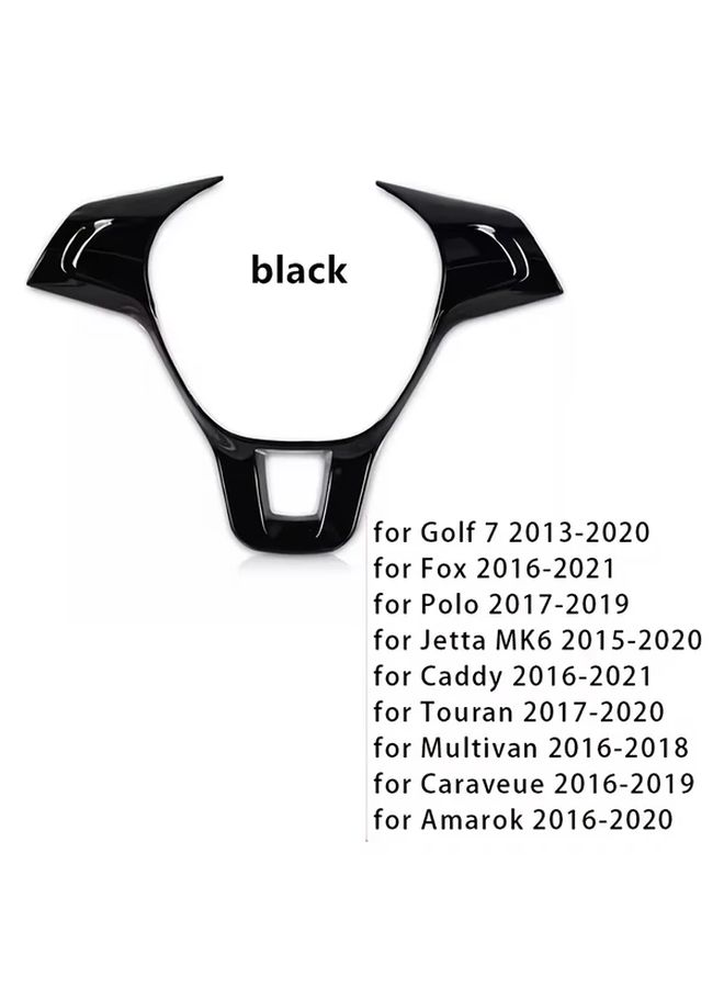 Matte Slivery Sequin Steering Wheel Panel Cover For Golf 7 GTI MK7 Carbon Fiber Car Interior Accessory - Image 4