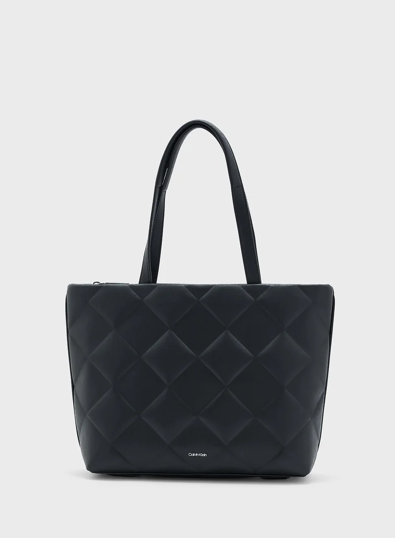 CALVIN KLEIN Quilted Top Handle Tote