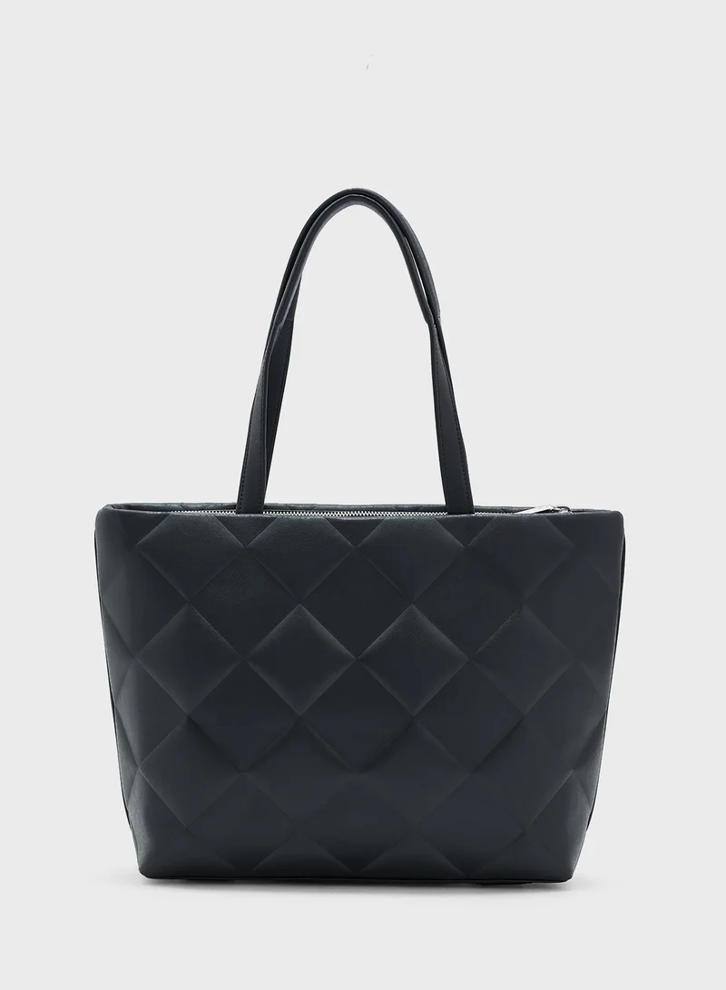 CALVIN KLEIN Quilted Top Handle Tote