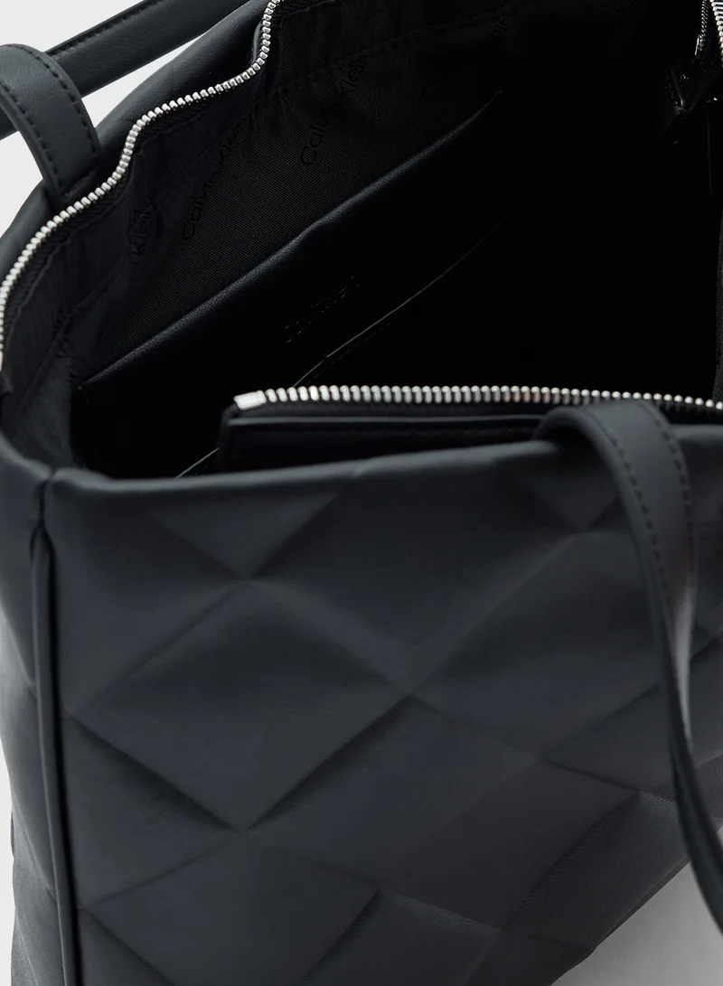 CALVIN KLEIN Quilted Top Handle Tote