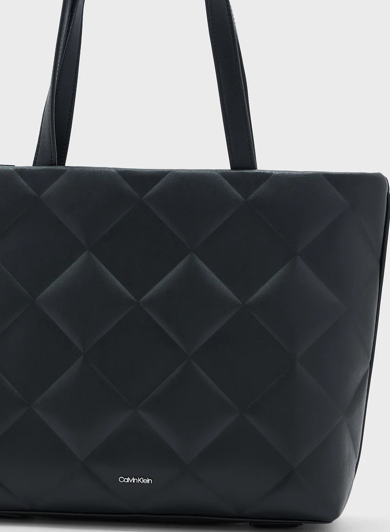 CALVIN KLEIN Quilted Top Handle Tote