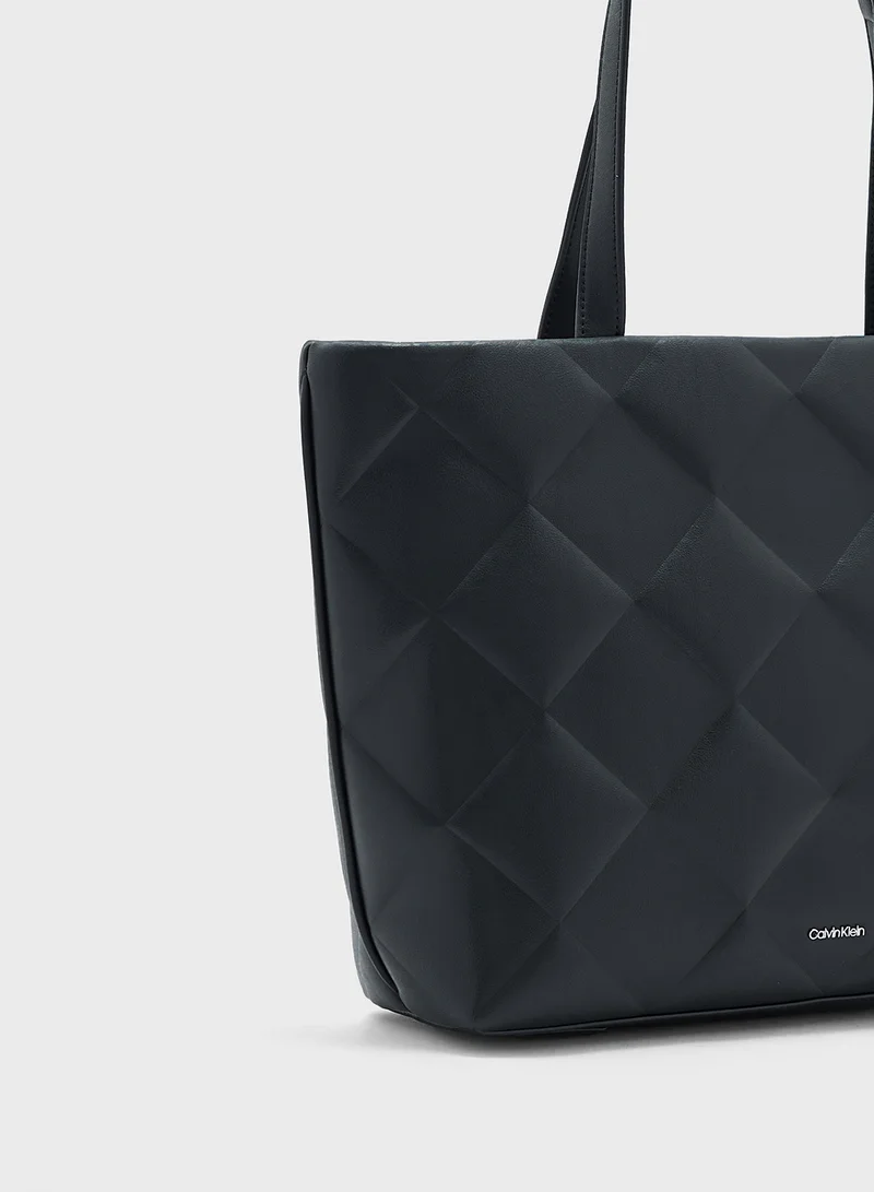 CALVIN KLEIN Quilted Top Handle Tote