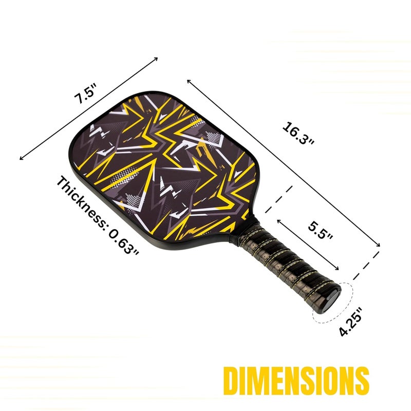 Everhype Carbon Fiber Pickleball Paddle | Lightweight Racket | Cushion Comfort Grip Pickle Ball Paddle | Indoor/Outdoor Play Compatible - Image 5