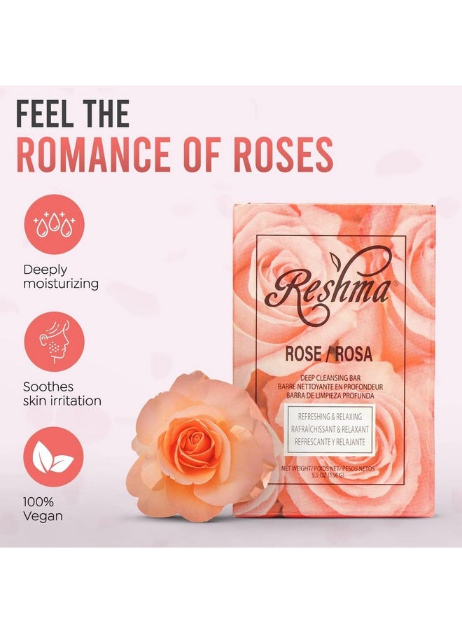 Reshma Beauty Reshma Beauty Rose Soap | Infused with Rose Oil | Soothing Face & Body Soap Bar |Suitable for All Skin Types|Deep Hydration and Rejuvenation - Cruelty Free | For Daily Use (Pack Of 1)  - Image 5