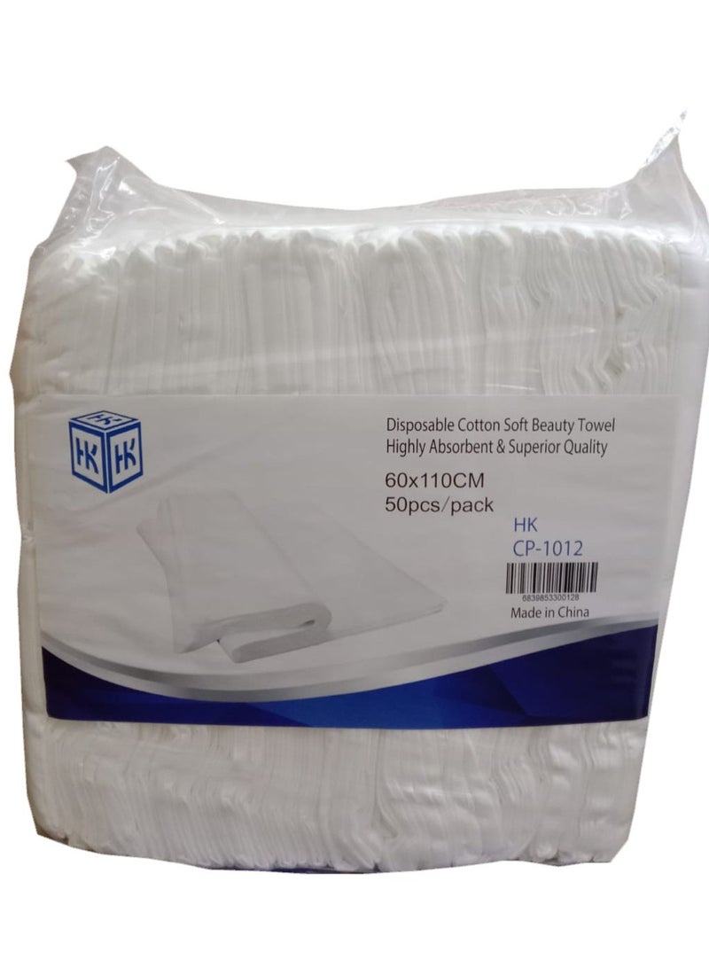 Generic Disposable Cotton Soft Beauty Towel 50Pcs 60X110Cm - Image 1