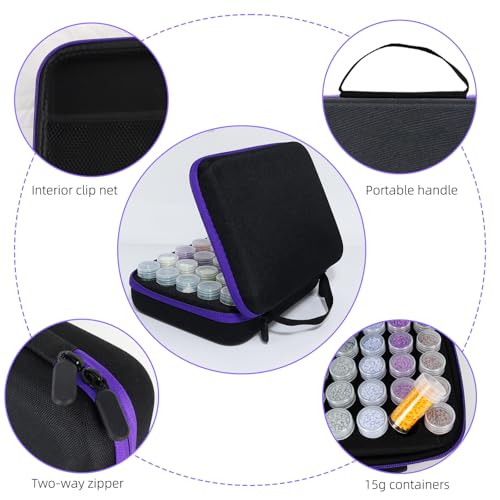 LEIYULY 30 Slots Storage Container for Diamond Art Kits with Diamond Art pens Tools and Portable Bead Storage Boxes, Diamond Art Storage Case and Diamond Art Storage Case - Image 3