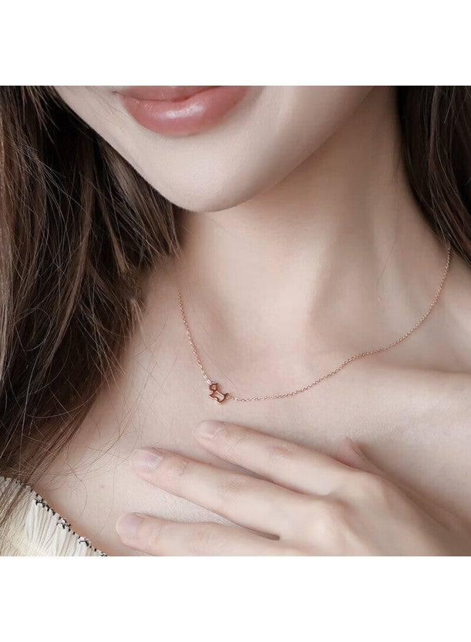 Agatha Hollow Dog Silver Necklace For Women, Birthday Gift For Girlfriend Or Best Friend, Elegant Pendant - Image 2