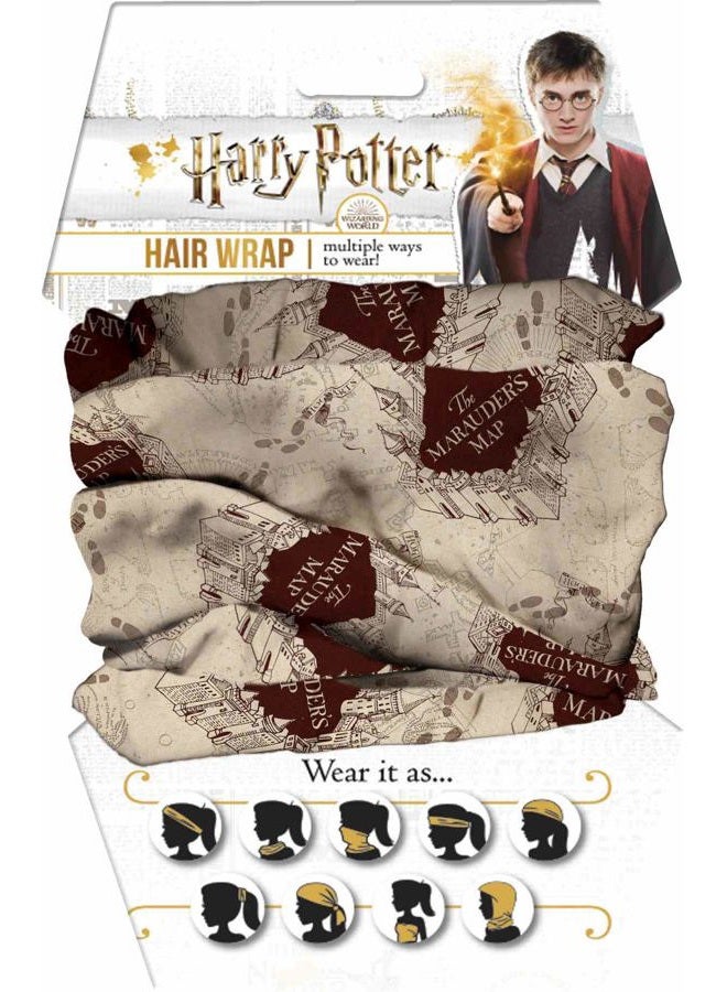Spoontiques Hair and Face Wraps - Multifunctional Bandanna - Headband - Scarf - Neck Gaiter- Balaclava - Marauder's Map - Image 1