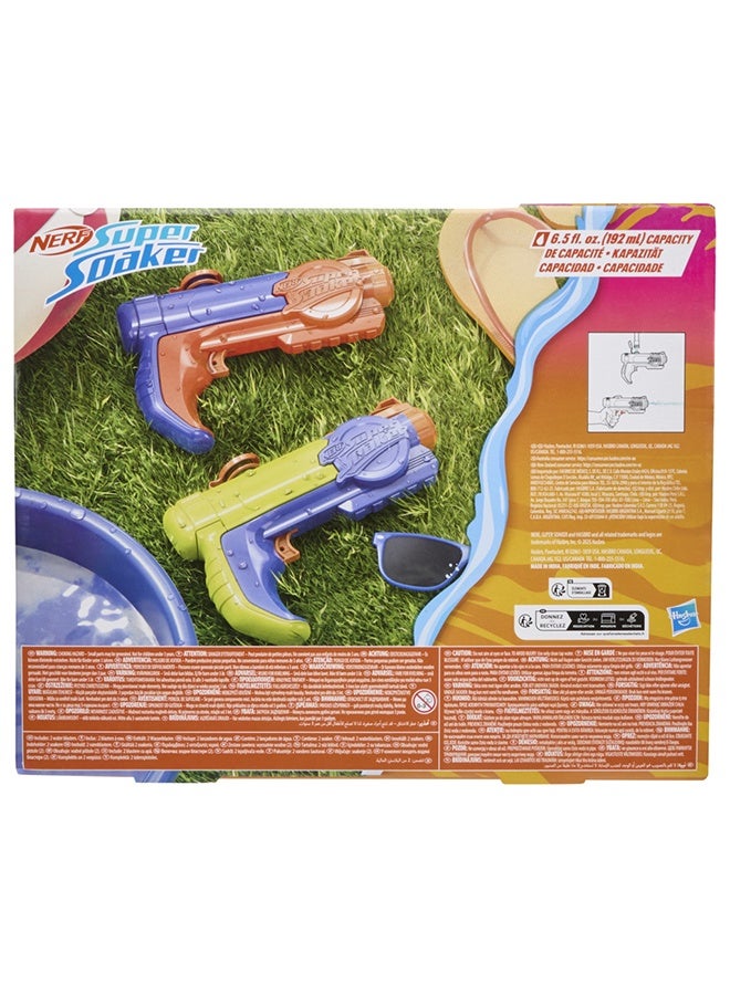 SUPER SOAKER Nerf Super Soaker Piranha Water Blaster 2 Pack | 3.11 Fl Ounce for 6+ Years | G3406 - Image 1