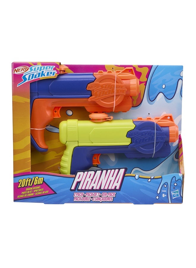 SUPER SOAKER Nerf Super Soaker Piranha Water Blaster 2 Pack | 3.11 Fl Ounce for 6+ Years | G3406 - Image 5
