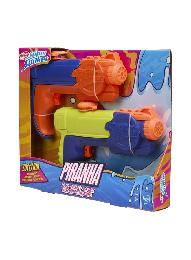 SUPER SOAKER Nerf Super Soaker Piranha Water Blaster 2 Pack | 3.11 Fl Ounce for 6+ Years | G3406 - Image 3