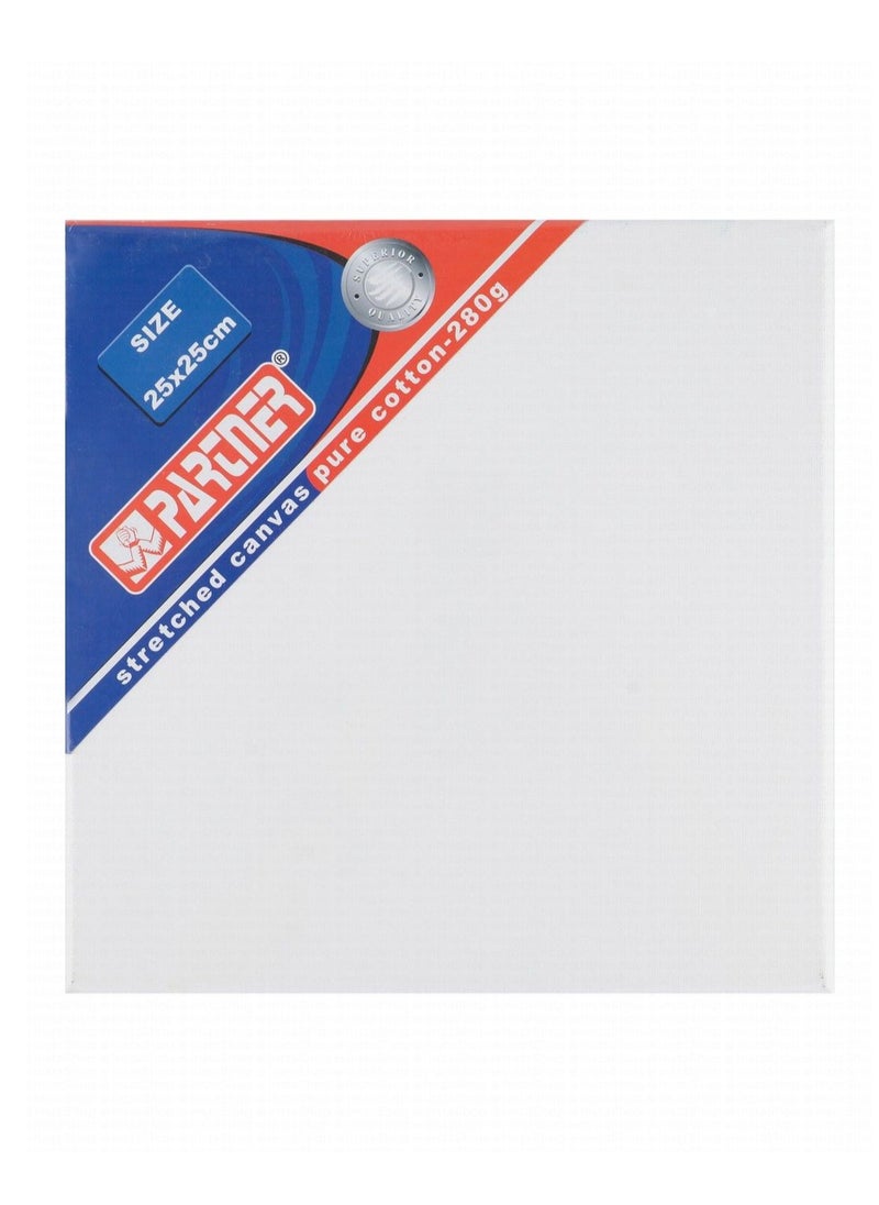 PARTNER Stretched Canvas Board 25X25cm Size 280gsm Thickness  - Image 1
