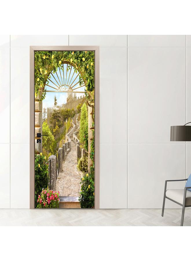 Bluejw Landscape Series Decorative Stickers Simulation Door Stickers Removable Waterproof Bedroom Living Room Renovation Pvc Wall Stickers A Generation Of Hair - Image 5