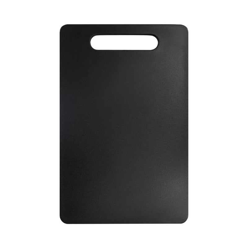 Fotouzy Plastic Utility Cutting Board with Handles Food Safe PP Material BPA Free Dishwasher Safe Thick Chopping Board Large Size Easy Grip Handle for Kitchen Black