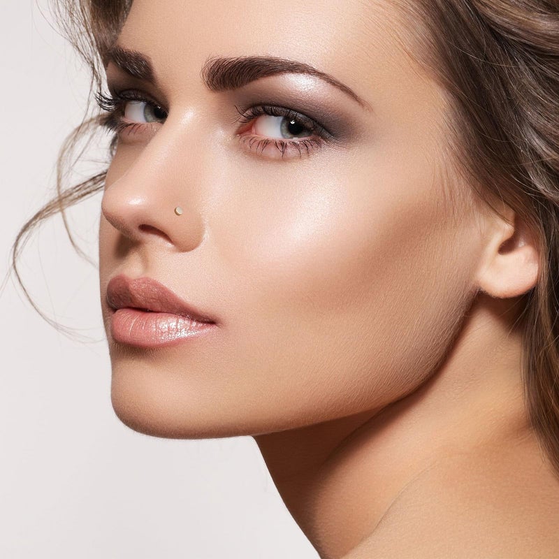 Lantine Threadless Nose Ring g23 Titanium 20g Push in Flat Back Earrings Nose Stud Lip Cartilage Helix Daith Piercing Jewelry 10mm - Image 2