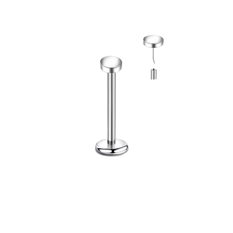 Lantine Threadless Nose Ring g23 Titanium 20g Push in Flat Back Earrings Nose Stud Lip Cartilage Helix Daith Piercing Jewelry 10mm - Image 1