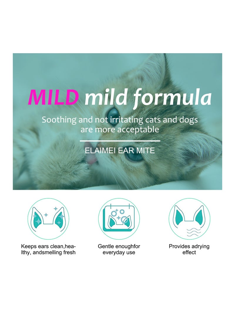 Ear Mite Treatment for Pets Keep out of Reach of Children Kills Ear Mites on Contact