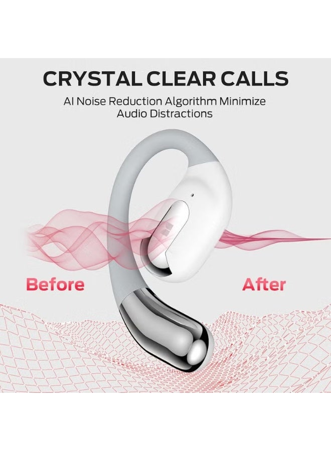 Monster Wireless Open Ear Bluetooth Headphones, Air Conduction Sports Earphones with Ear Hook, HD Stereo Sound, Rechargeable Open Ear Headset with Built-in Mic, Comfortable Secure Fit for Running Gym Cycling Driving Gaming & Daily Use - Image 3