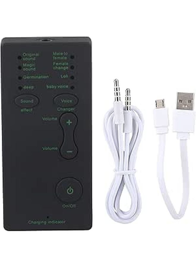 External USB Voice Changer Sound Card 300mAh 3 7V for Mobile Phone Noise Reduction Live Webcast - Image 1