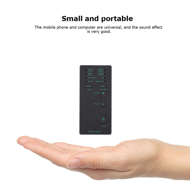 External USB Voice Changer Sound Card 300mAh 3 7V for Mobile Phone Noise Reduction Live Webcast - Image 4