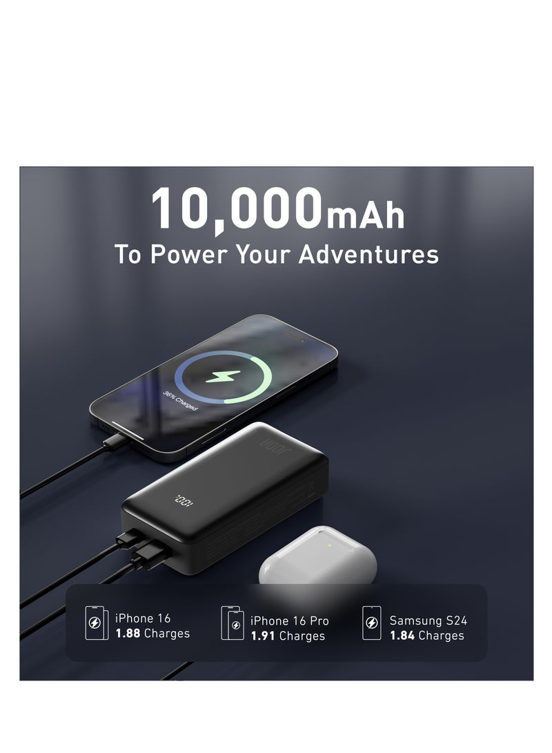 جودا JODA TURBO 10 – بنك طاقة سريع 10000 مللي أمبير بشاشة LED سوداء وشاحن PD 30W - Image 5