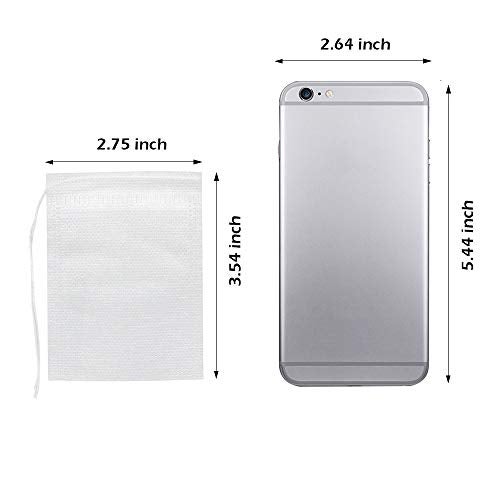 fenshine 200 Pcs Disposable Tea Bags for Loose Leaf Tea, Empty Tea Bags for Loose Tea with Drawstring, Natural Tea Filter Bags - Image 2